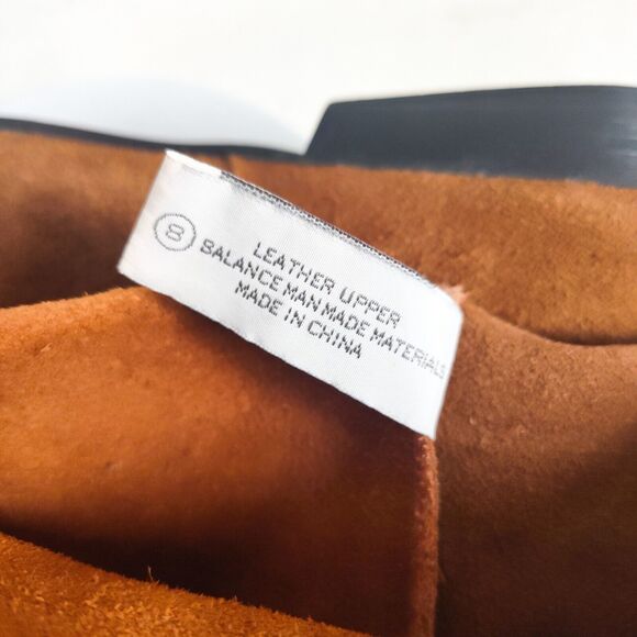 Nuetral Zone Boho Flat Foldover Camel Tan Leather Suede Knee High Boots Size 8 - Picture 11 of 11